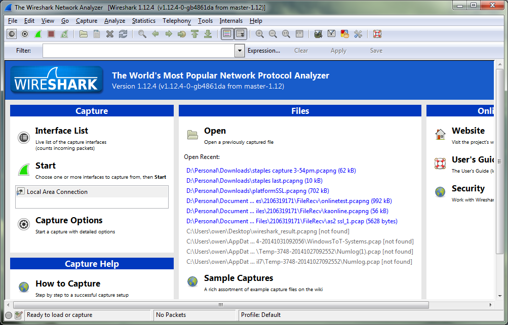 wireshark init